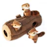 Zippy Paws Interactive Burrow Dog Toy - 3 Chipmunks in a Log Best