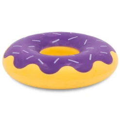 Zippy Paws Latex Squeaker Dog Toy - ZippyTuff Donutz - Grape Jelly Best