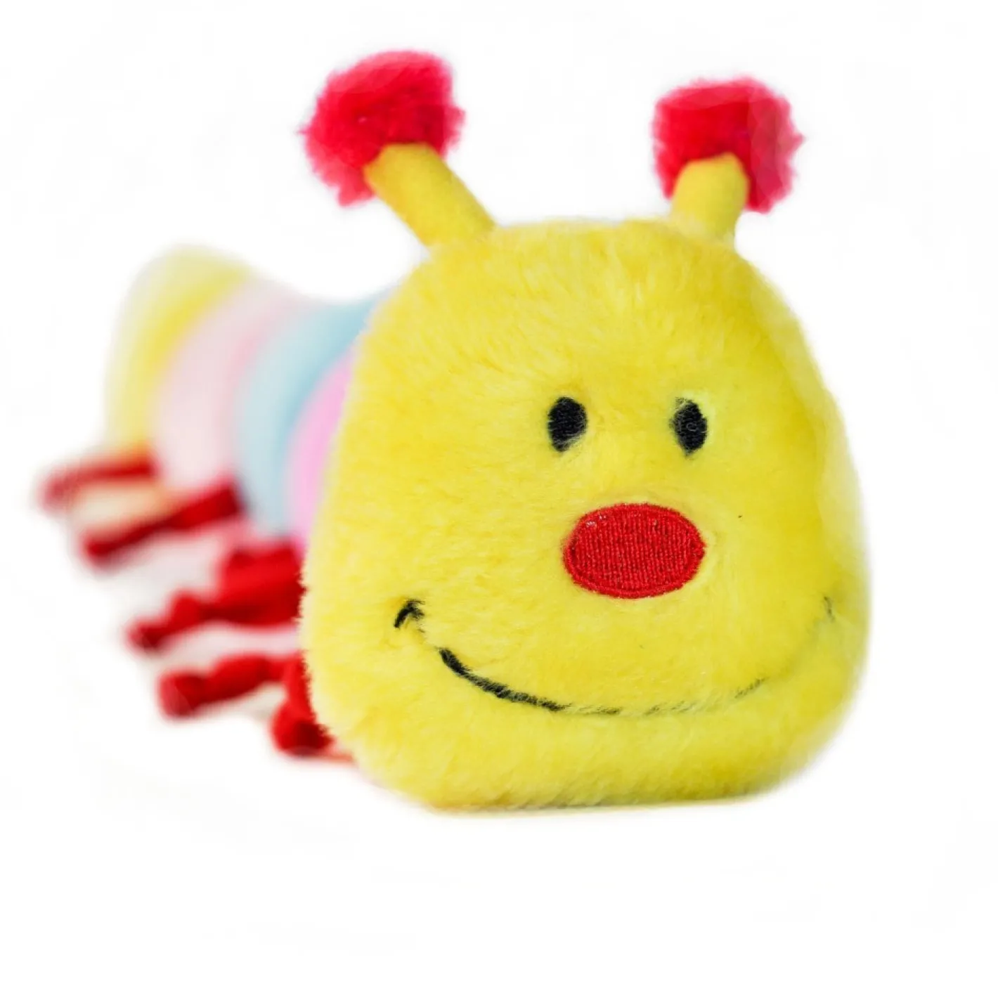 Zippy Paws Long Caterpillar 6 Squeakers Plush No Stuffing Dog Toy Fashion