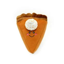 Zippy Paws NomNomz Fall Harvest Plush Squeaker Dog Toy - Pumpkin Pie Slice Sale