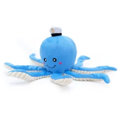 Zippy Paws Playful Pal Plush Squeaker Rope Dog Toy - Ollie the Octopus Fashion