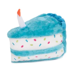 Zippy Paws Plush Birthday Cake with Blaster Squeaker Dog Toy Clearance