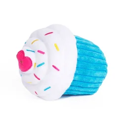 Zippy Paws Plush Squeaker Dog Toy - Cupcake in Blue or Pink Online