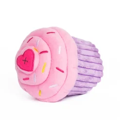 Zippy Paws Plush Squeaker Dog Toy - Cupcake in Blue or Pink Online