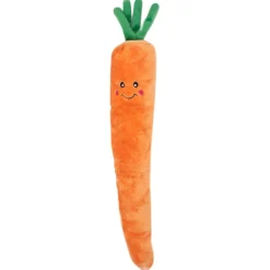 Zippy Paws Plush Squeaky Jigglerz Dog Toy - Carrot Fashion