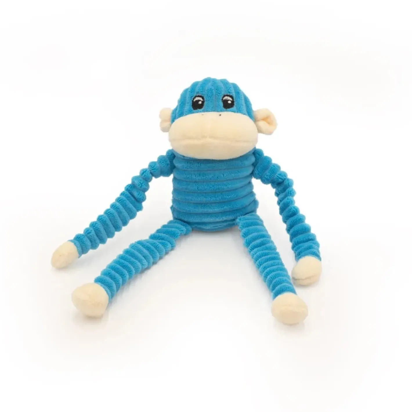 Zippy Paws Spencer the Crinkle Monkey Dog Toys - 2-Pack Small Rainbow & Blue Best
