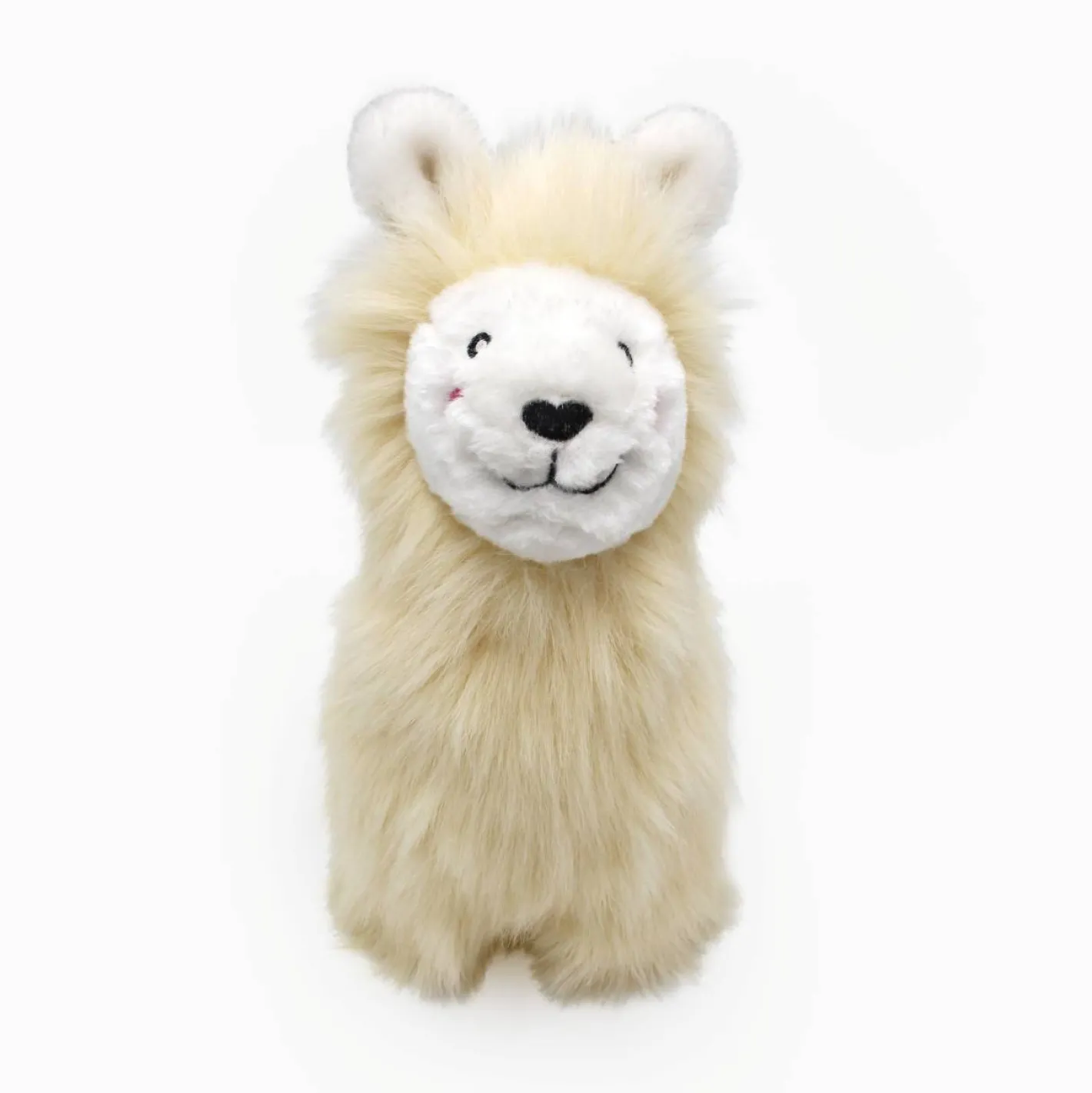 Zippy Paws Wooliez Plush Squeaker Dog Toy - Larry the Llama Fashion