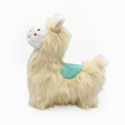 Zippy Paws Wooliez Plush Squeaker Dog Toy - Larry the Llama Fashion