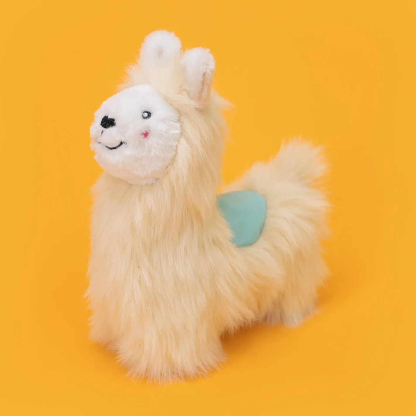 Zippy Paws Wooliez Plush Squeaker Dog Toy - Larry the Llama Fashion