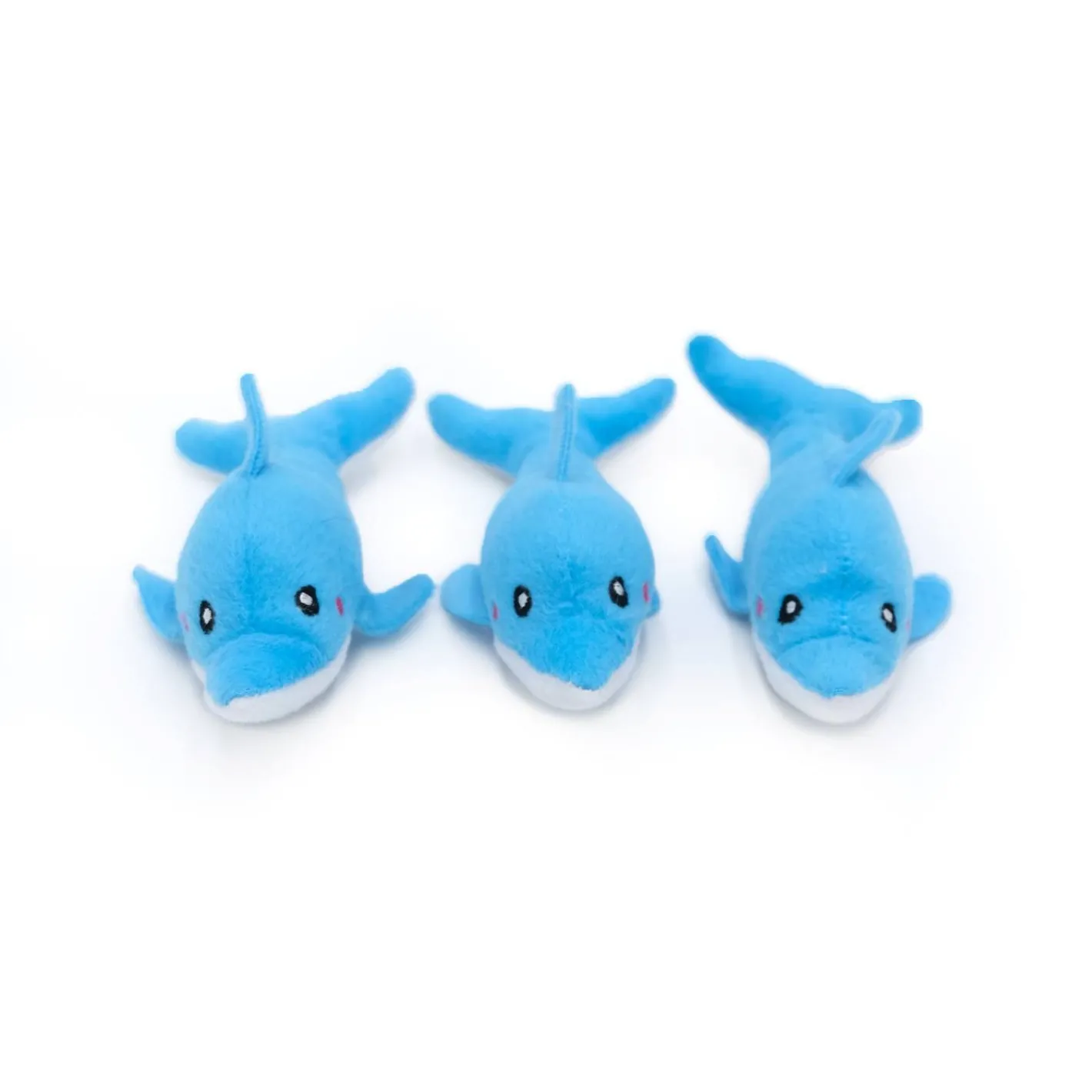 Zippy Paws Zippy Burrow Interactive Dog Toy - 3 Dolphins in Palm Tree Hot
