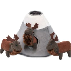 Zippy Paws Zippy Burrow Interactive Dog Toy - Elk Mountain + 3 Deers New