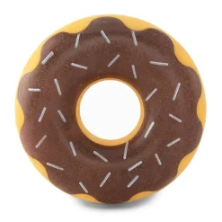 Zippy Paws ZippyTuff Latex Donutz Squeaker Dog Toy - Chocolate Hot