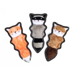 Zippy Paws Z-Stitch Skinny Peltz No Stuffing Squeaker Dog Toy - Chipmunk Clearance