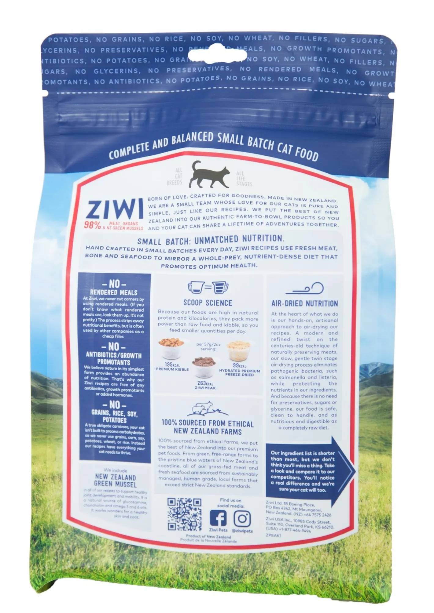 Ziwi Peak Air Dried Grain Free Cat Food 400g Pouch - Venison Sale