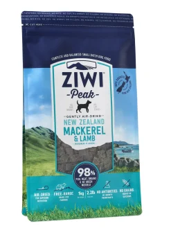 Ziwi Peak Air Dried Grain Free Dog Food 1kg Pouch - Mackerel & Lamb Hot