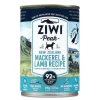 Ziwi Peak Moist Grain Free Dog Food - Mackerel & Lamb - 390g x 12 Cans Discount