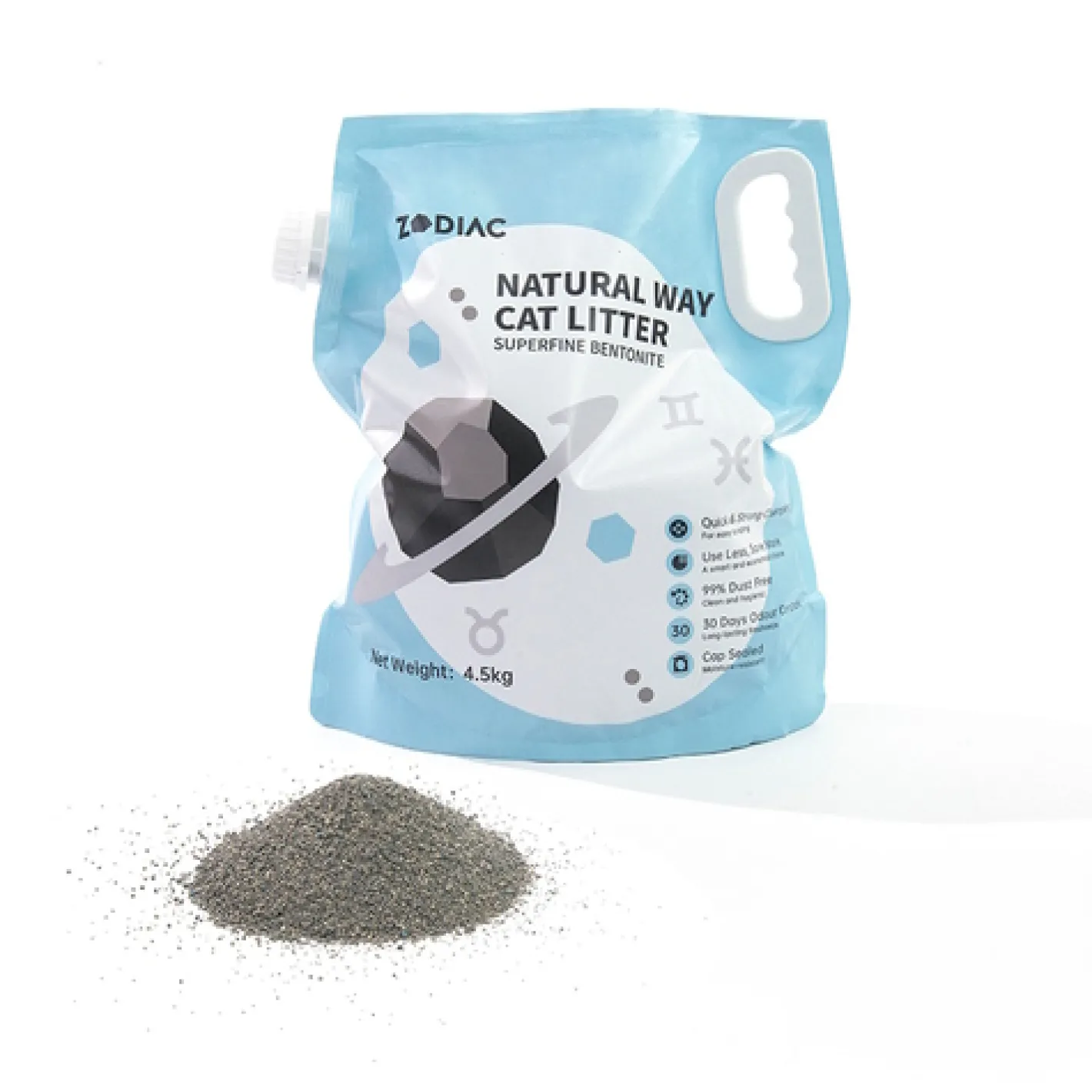 Pidan ZODIAC Natural Way Original Superfine Bentonite Cat Litter 4.5Kg Clearance