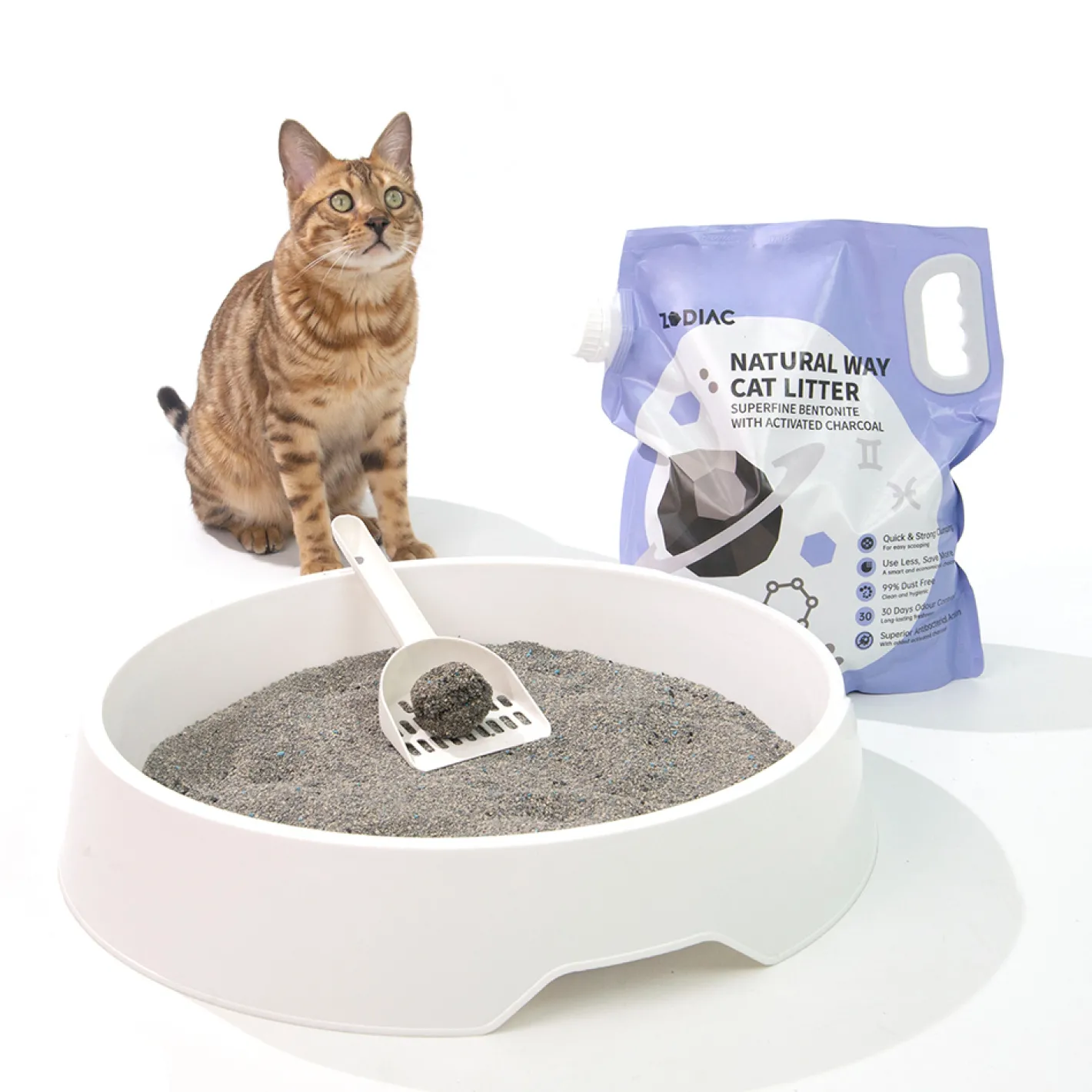Pidan ZODIAC Natural Way Original Superfine Bentonite Cat Litter 4.5Kg Clearance