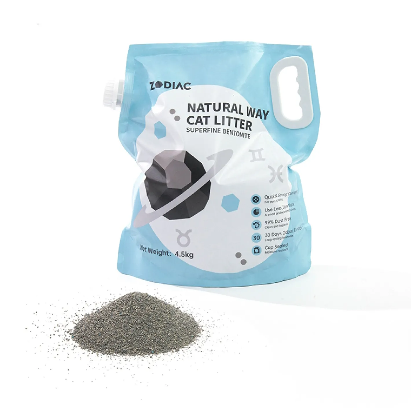 Pidan ZODIAC Natural Way Original Superfine Bentonite Cat Litter 4.5Kg Clearance