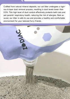 Pidan ZODIAC Natural Way Superfine Bentonite With Activated Charcoal Cat Litter 4.5Kg x 4 Fashion